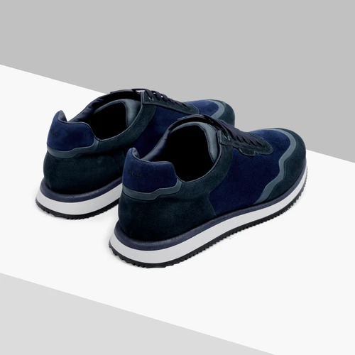“Hidden Stitched” sneakers in periwinkle blue