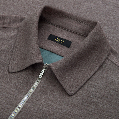 Amber “Patch Lucarne” zipped overshirt