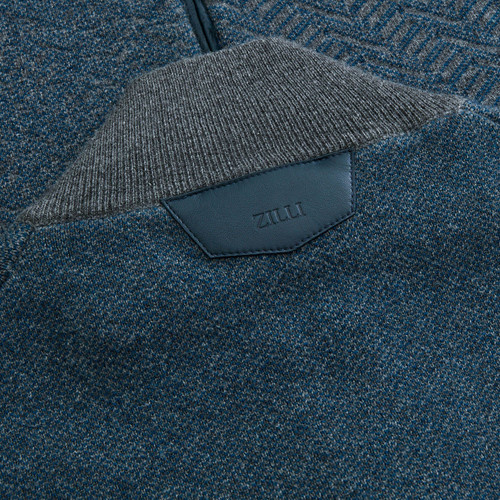 Blueish grey ‘Fragment Faded’ zipped cardigan