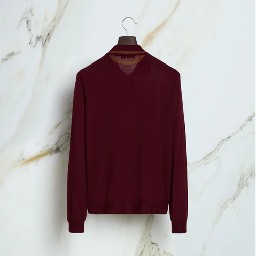 Ruby “Bicolor Details” zipped polo shirt
