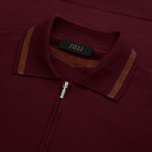 Ruby “Bicolor Details” zipped polo shirt