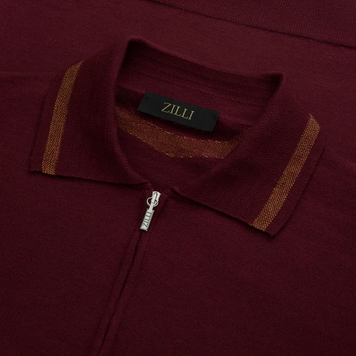 Ruby “Bicolor Details” zipped polo shirt