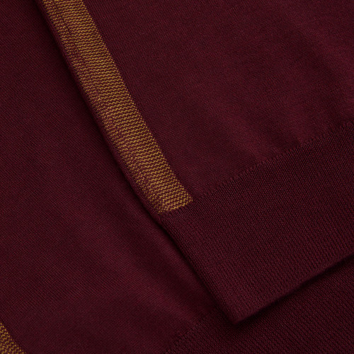 Ruby “Bicolor Details” zipped polo shirt