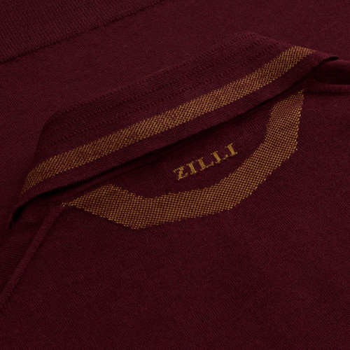 Ruby “Bicolor Details” zipped polo shirt