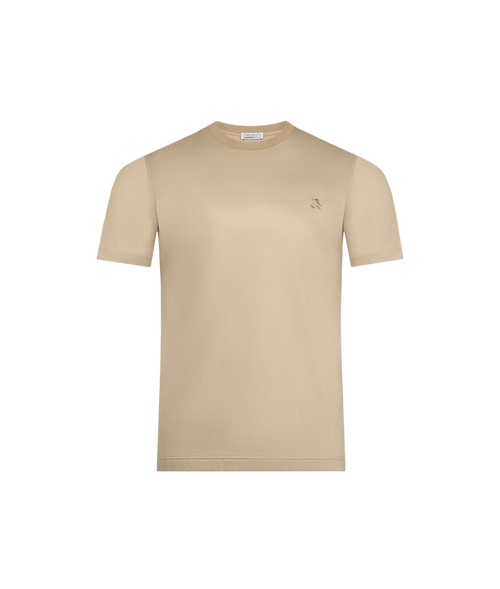 T-shirt beige, broderie « Micro Griffon »