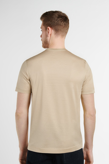 T-shirt beige, broderie « Micro Griffon »