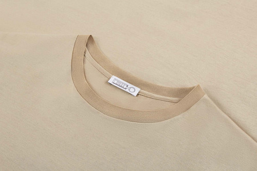 T-shirt beige, broderie « Micro Griffon »