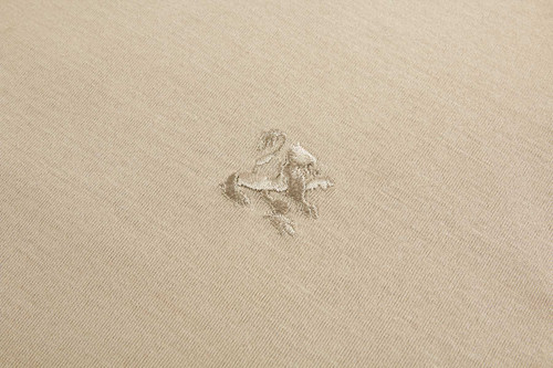 T-shirt beige, broderie « Micro Griffon »