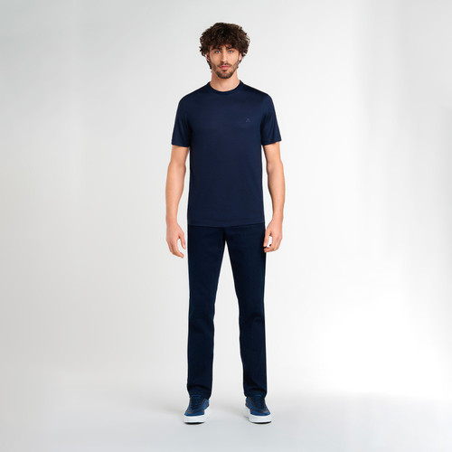 Midnight blue T-shirt, " Micro Griffon" embroidery