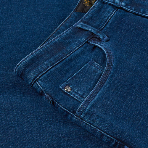 Blue jeans, navy "Micro Griffon" embroidery