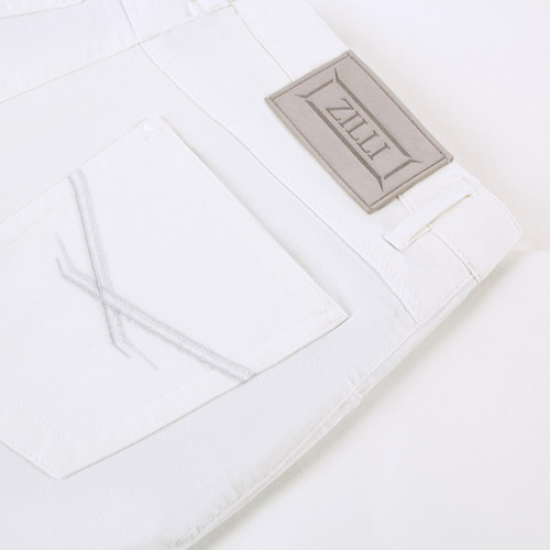 White jeans, slim fit