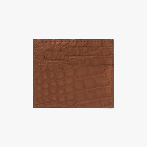 Camel matt crocodile CC7 credit card holder
