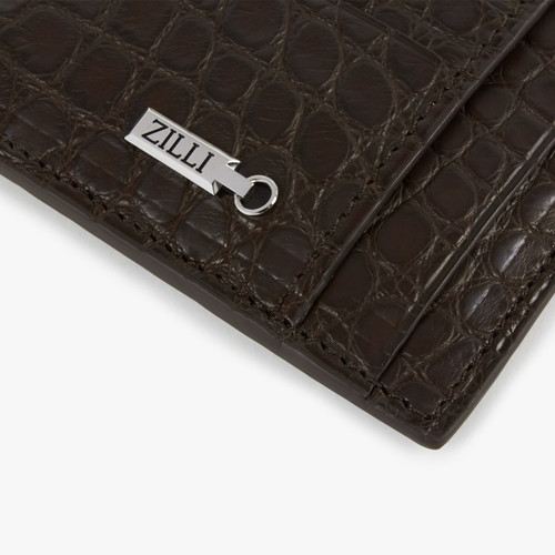 Brown matt crocodile CC7 GM credit card holder