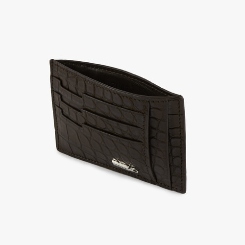 Brown matt alligator CC7 GM credit card holder
