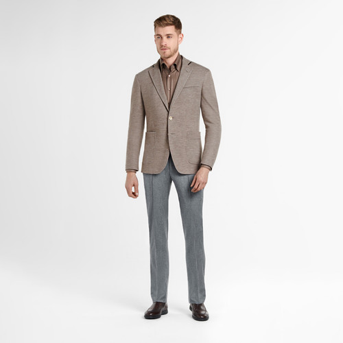 Beige blazer, mottled finish