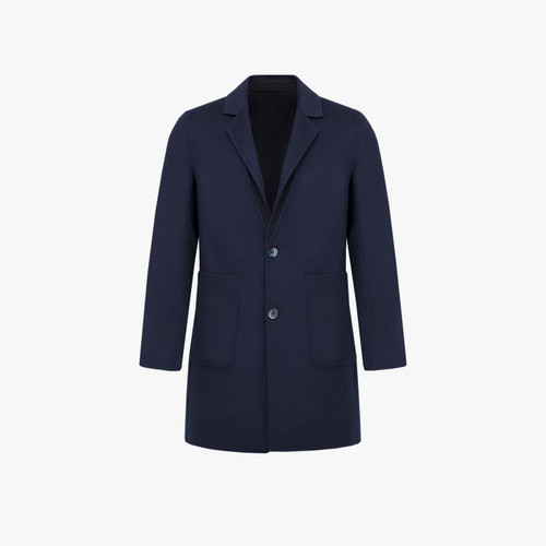 Navy and blue reversible coat