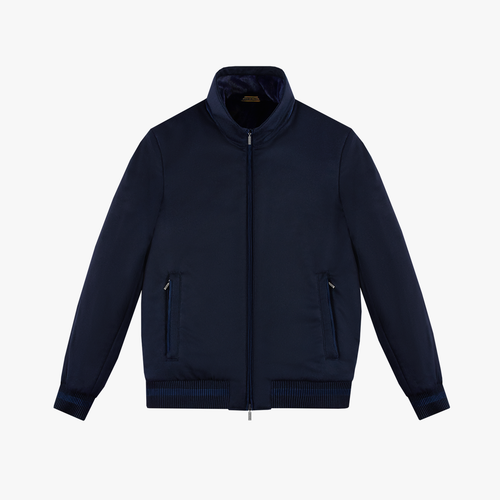 Blouson col montant marine