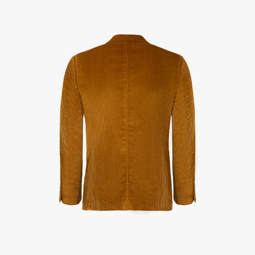 Ochre corduroy blazer, "Griffon" embroidery