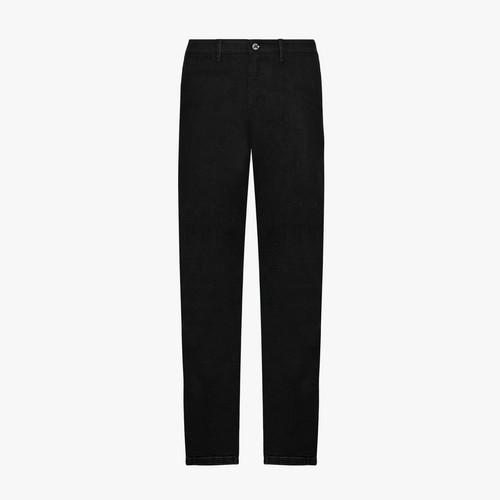 Black cotton trousers, slim fit