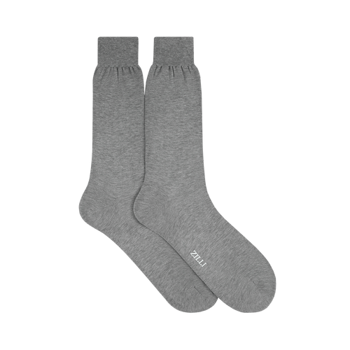 Grey mid-calf socks in cotton