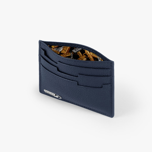 Navy grained calfskin CC7 credit card holder