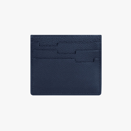 Navy grained calfskin CC7 credit card holder