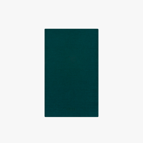Pine green knit scarf, ZILLI embroidery