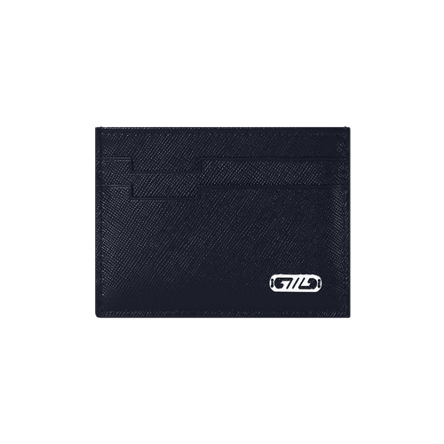 Navy Saffiano calfskin CC5 credit card holder
