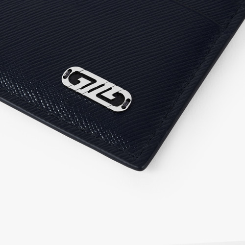 Navy Saffiano calfskin CC5 credit card holder