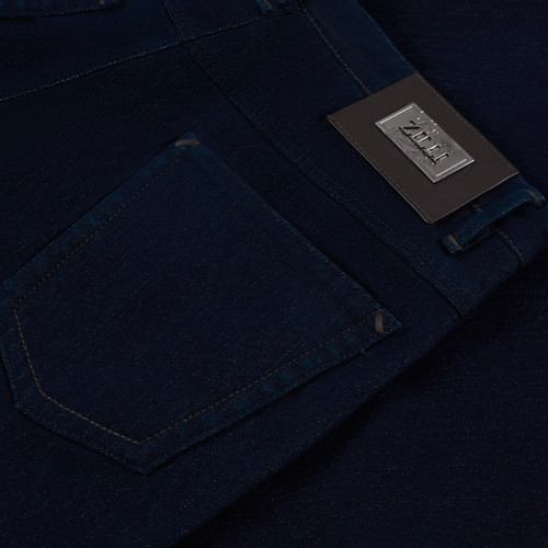 Navy cotton trousers, slim fit Navy cotton trousers, slim fit