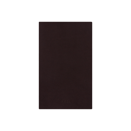 Coffee-coloured knit scarf, ZILLI embroidery