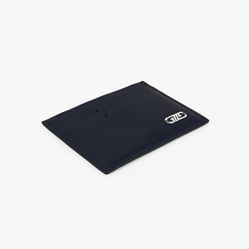 Navy Pegaso  grained calfskin CC5 credit card holder