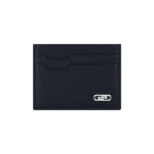 Navy Pegaso  grained calfskin CC5 credit card holder