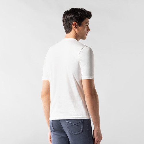White T-shirt, "Lion Stripes" embroidery White T-shirt, "Lion Stripes" embroidery