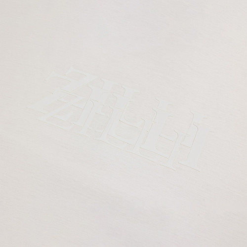 White T-shirt with "ZILLI Treble" embroidery White T-shirt with "ZILLI Treble" embroidery