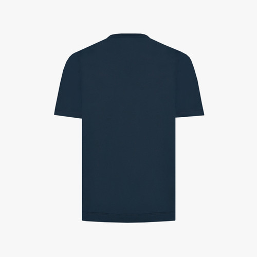 Navy blue T-shirt, "ZILLI Lettering" embroidery