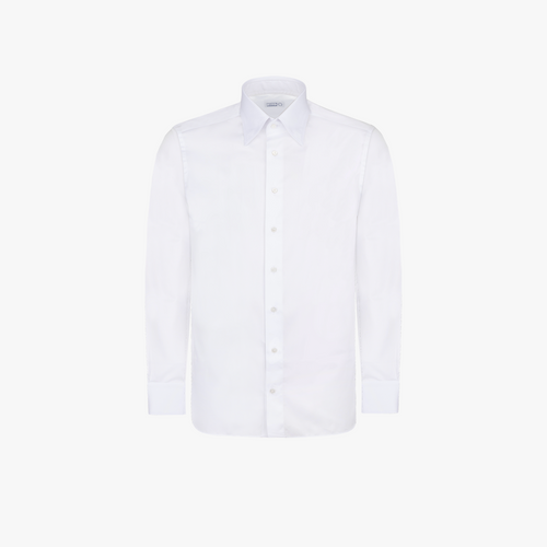 White shirt, triple stitching, Lione style collar