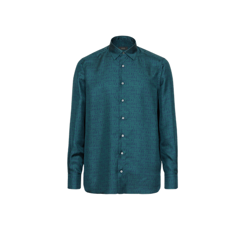 Sage green shirt, ZILLI all-over pattern
