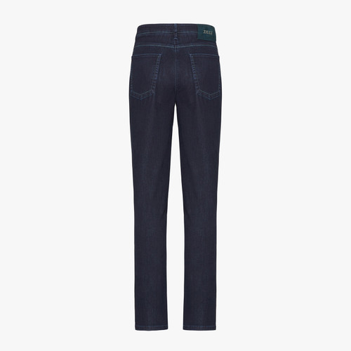 Navy blue jeans, ZILLI "Jacquard"