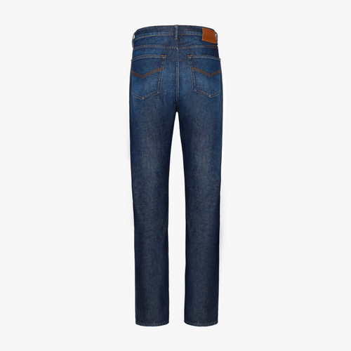 Raw blue jeans, wide cut