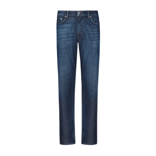 Raw blue jeans, wide cut