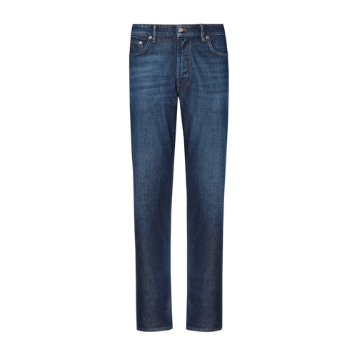 Raw blue jeans, wide cut