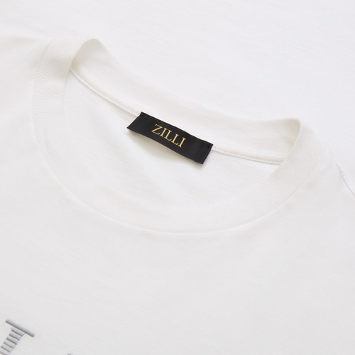 T-shirt blanc, broderie " ZILLI Shade T-shirt blanc, broderie " ZILLI Shade