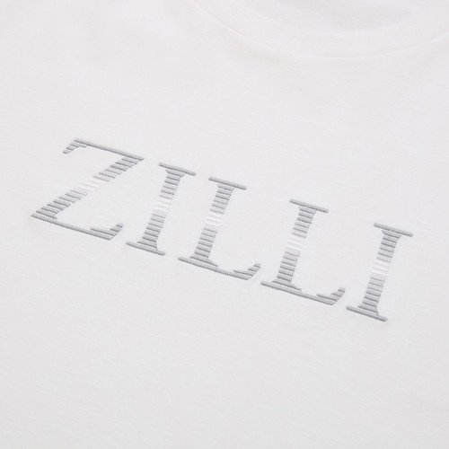 T-shirt blanc, broderie " ZILLI Shade