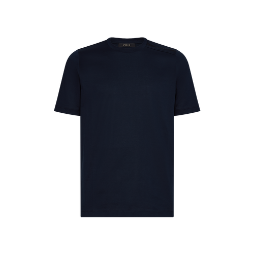 T-shirt bleu marine foncé, broderie " Four Stripes 