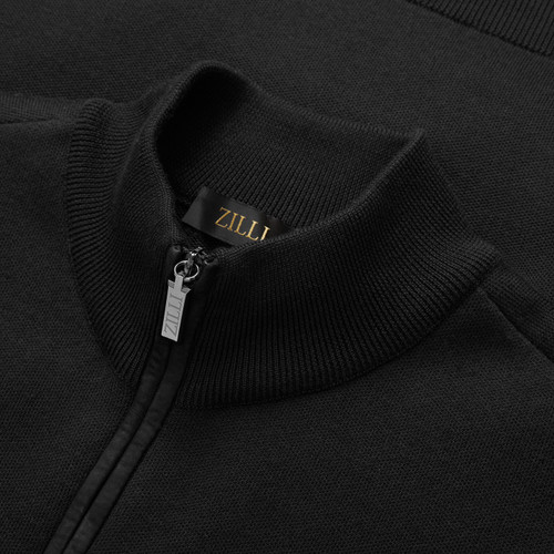 Black zip-up jogging jacket "padded"