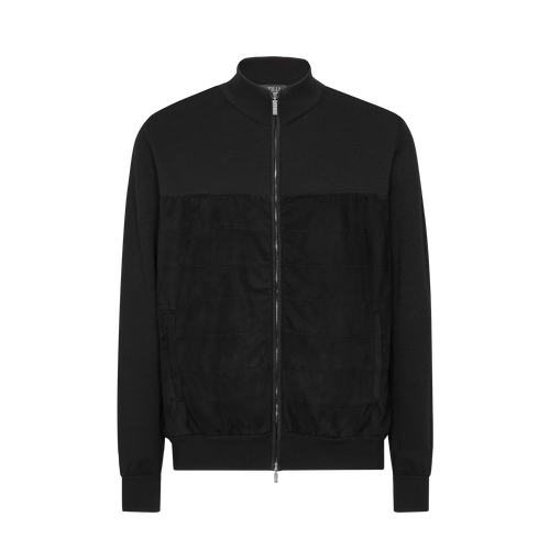Black zip-up jogging jacket "padded"