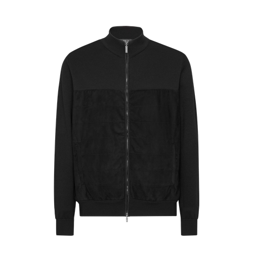 Black zip-up jogging jacket "padded"