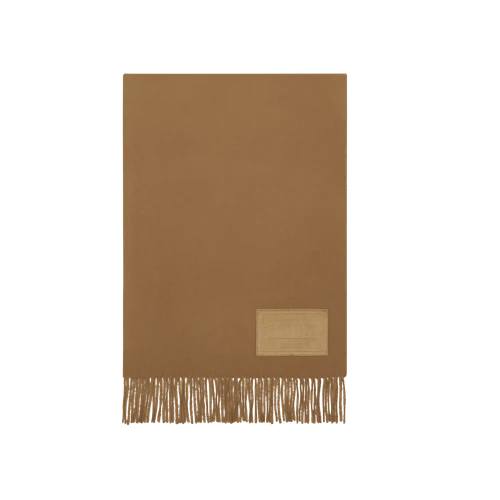 Fringed scarf Qaeter camel color