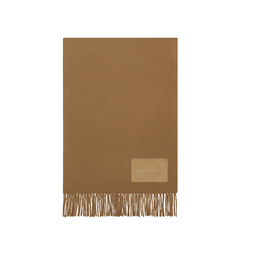 Fringed scarf Qaeter camel color
